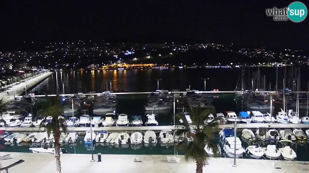 Webcam Koper – Panorama of the marina and promenade from the Grand Hotel Koper