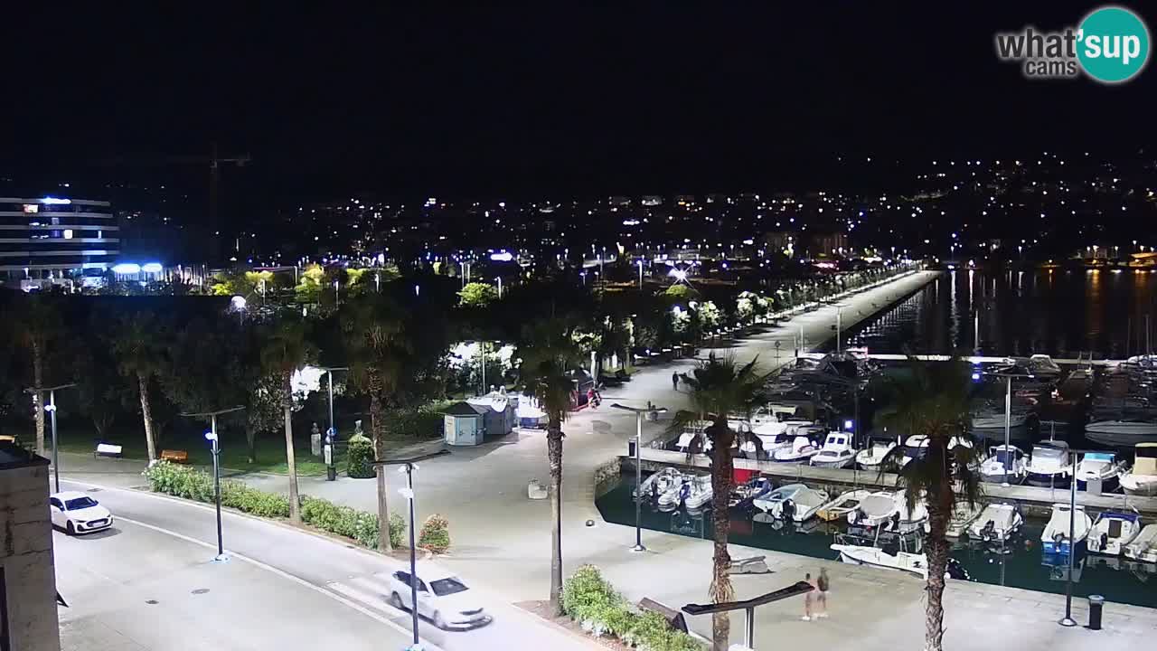Webcam Koper – Panorama of the marina and promenade from the Grand Hotel Koper