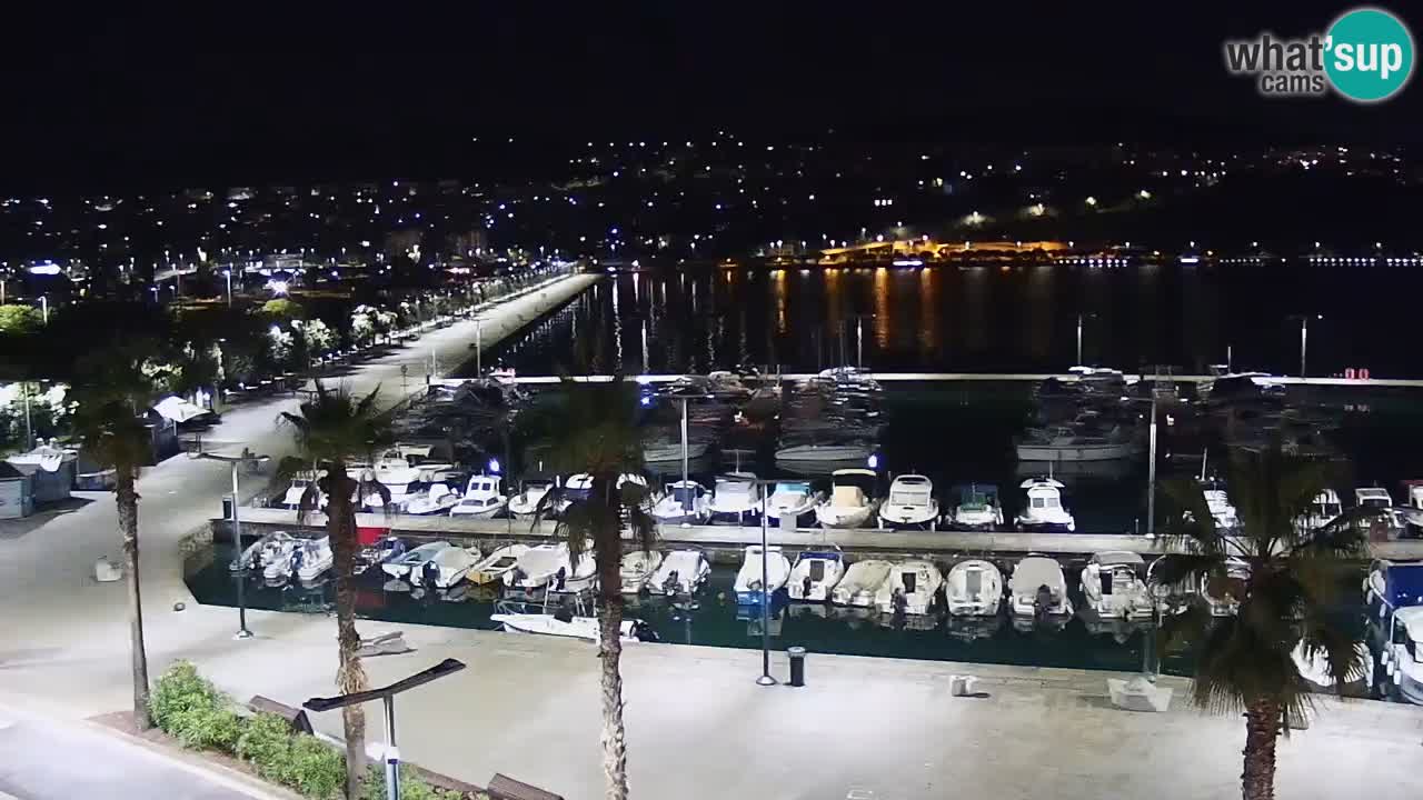 Webcam Koper – Panorama de la marina et de la promenade depuis le Grand Hotel Koper