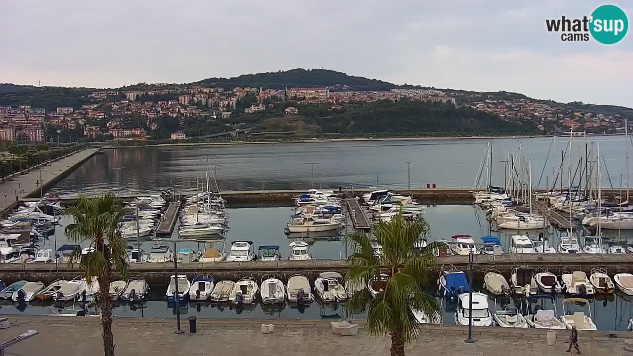 Camera en vivo Koper – puerto deportivo y paseo marítimo desde el Hotel Grand Koper