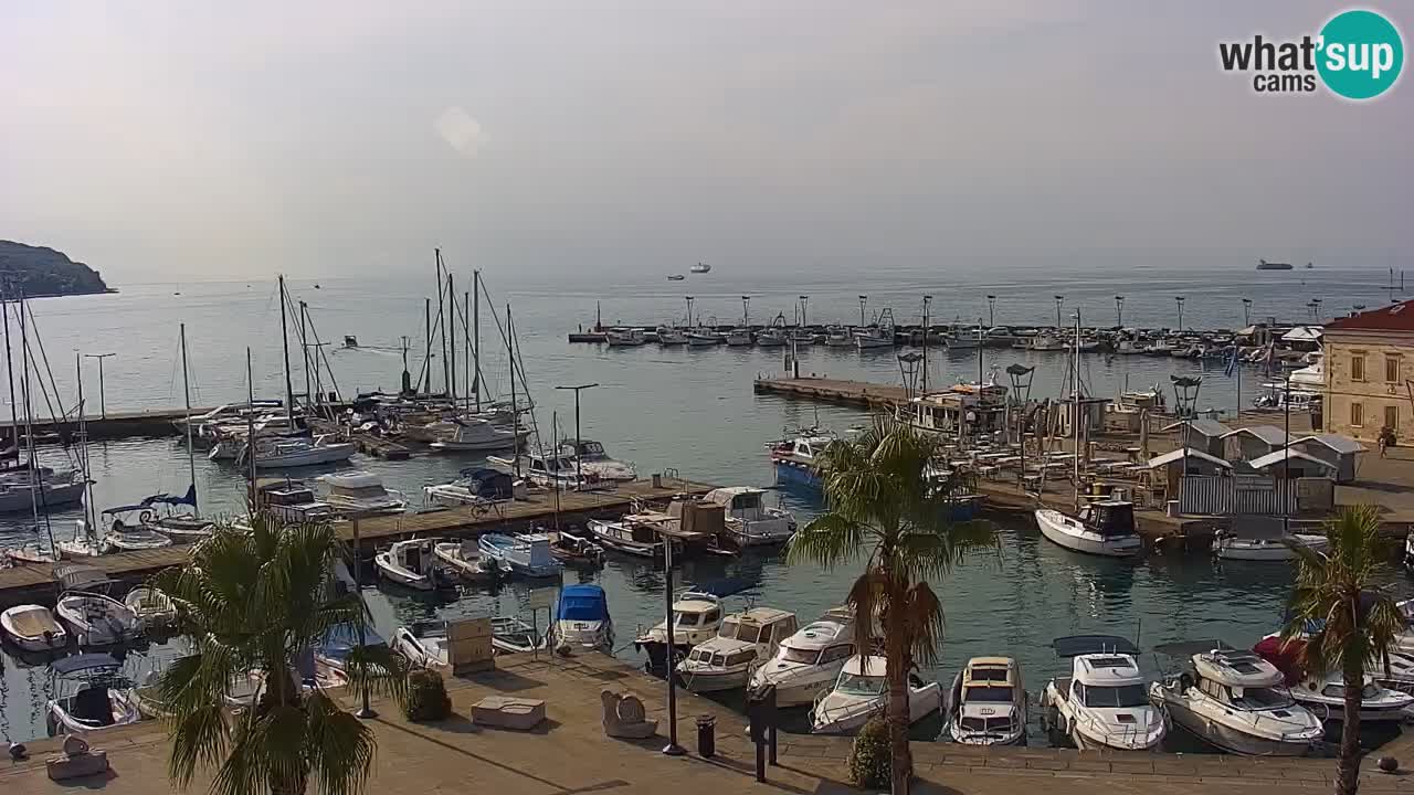 Camera en vivo Koper – puerto deportivo y paseo marítimo desde el Hotel Grand Koper