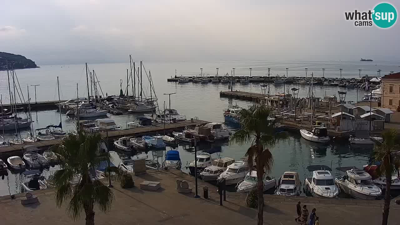 Camera en vivo Koper – puerto deportivo y paseo marítimo desde el Hotel Grand Koper