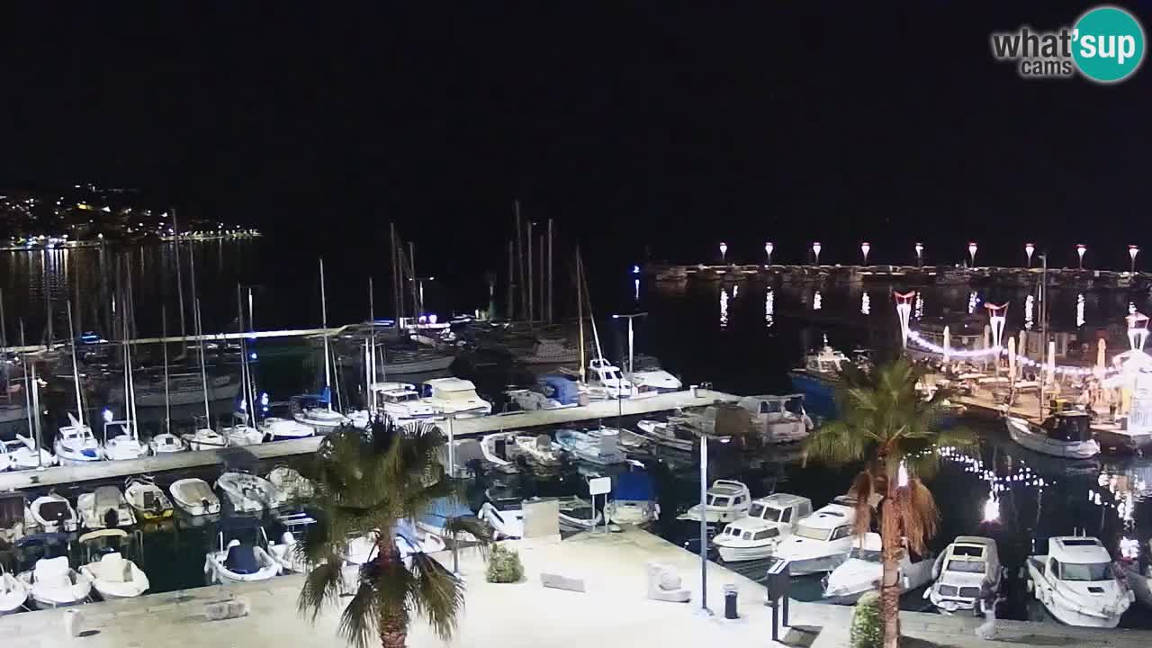 Webcam Koper – Panorama de la marina et de la promenade depuis le Grand Hotel Koper