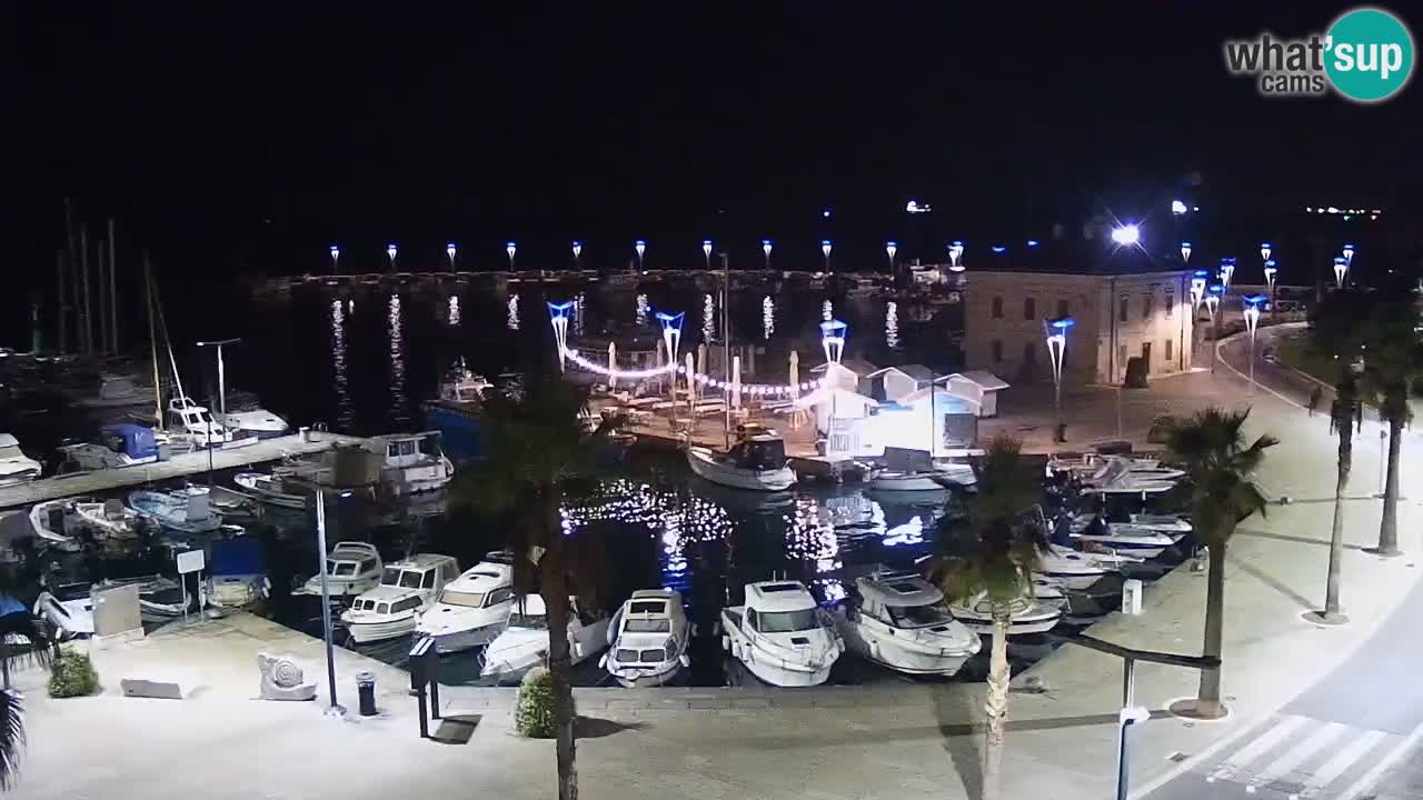 Webcam Koper – Panorama de la marina et de la promenade depuis le Grand Hotel Koper