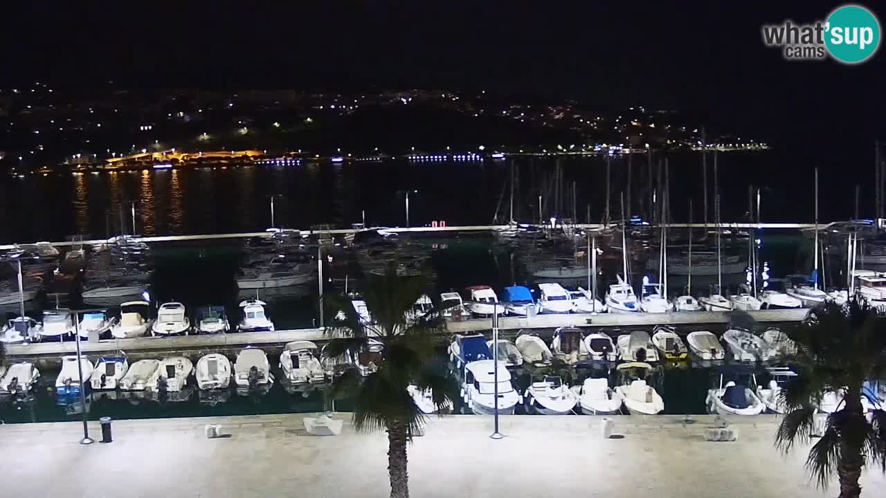 Camera en vivo Koper – puerto deportivo y paseo marítimo desde el Hotel Grand Koper