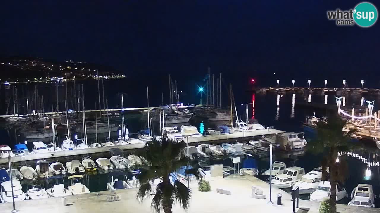 Camera en vivo Koper – puerto deportivo y paseo marítimo desde el Hotel Grand Koper