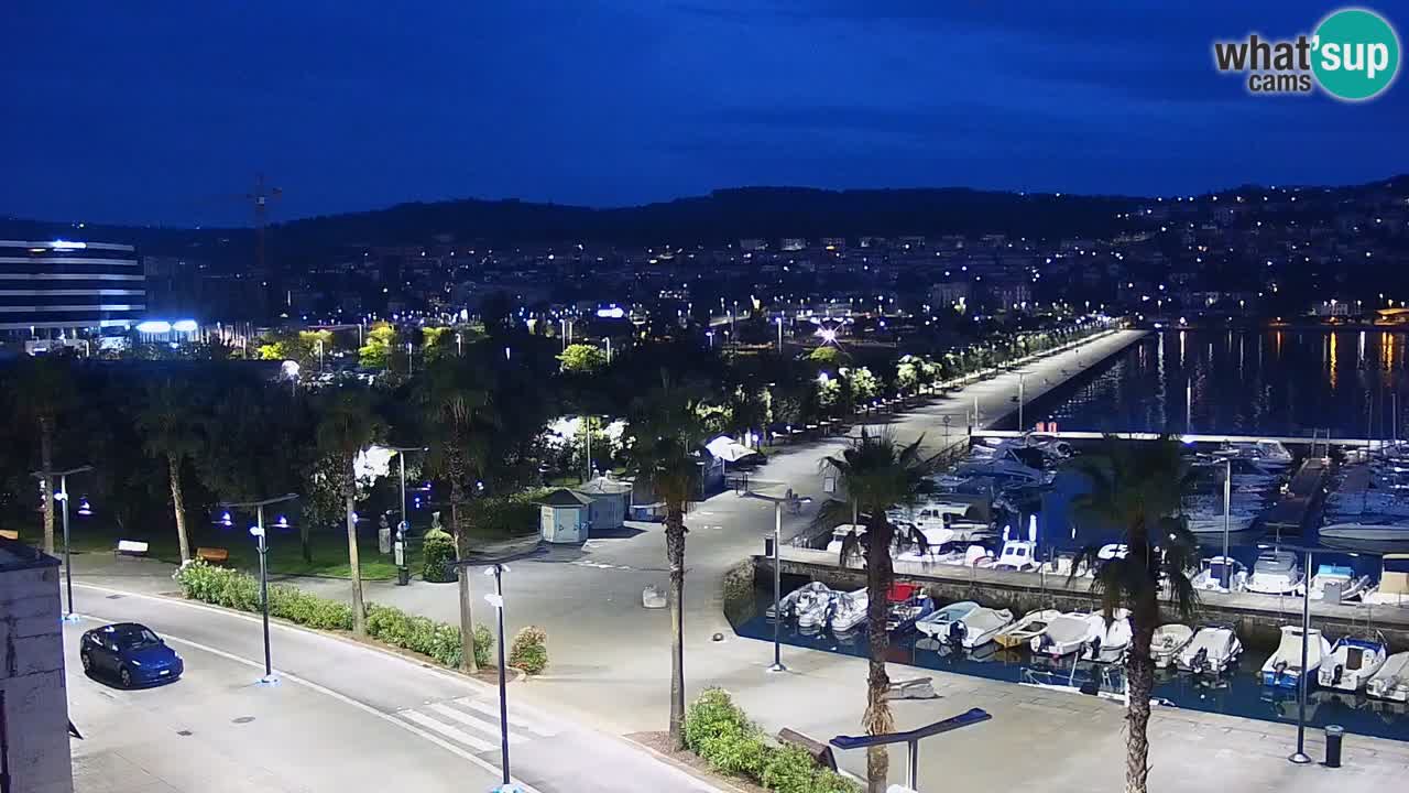 Webcam Koper – Panorama de la marina et de la promenade depuis le Grand Hotel Koper