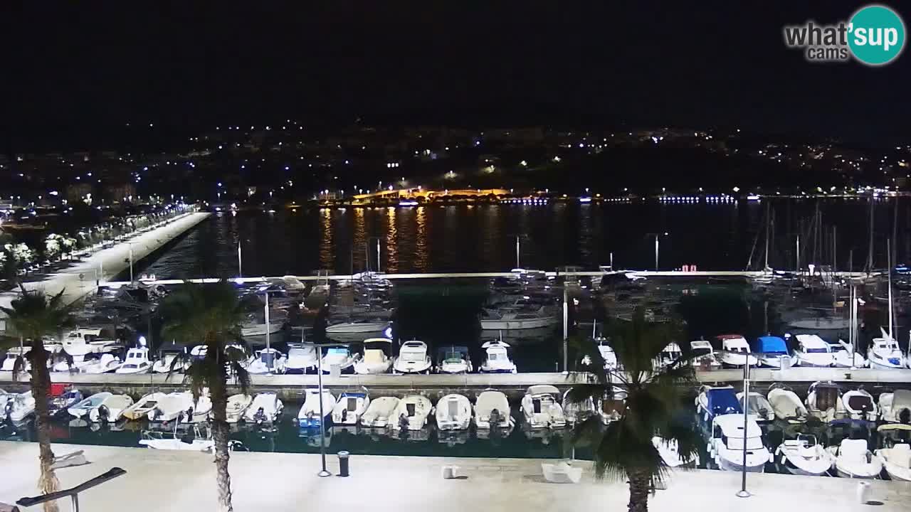 Camera en vivo Koper – puerto deportivo y paseo marítimo desde el Hotel Grand Koper