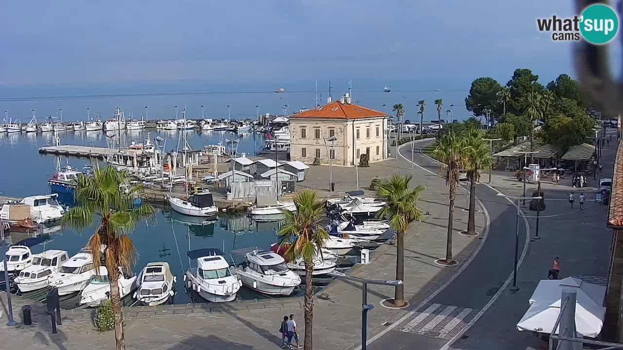 Spletna kamera Koper – Panorama na marino in promenado s Hotela Grand Koper