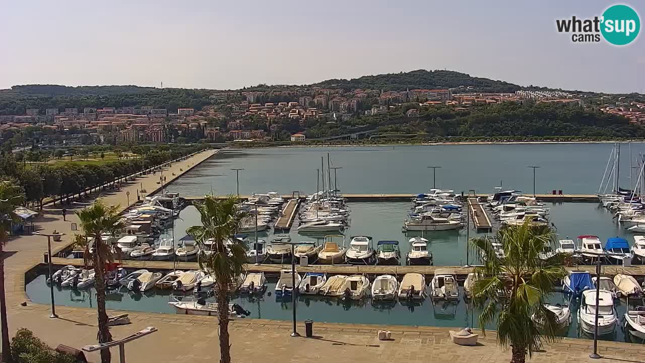 Camera en vivo Koper – puerto deportivo y paseo marítimo desde el Hotel Grand Koper