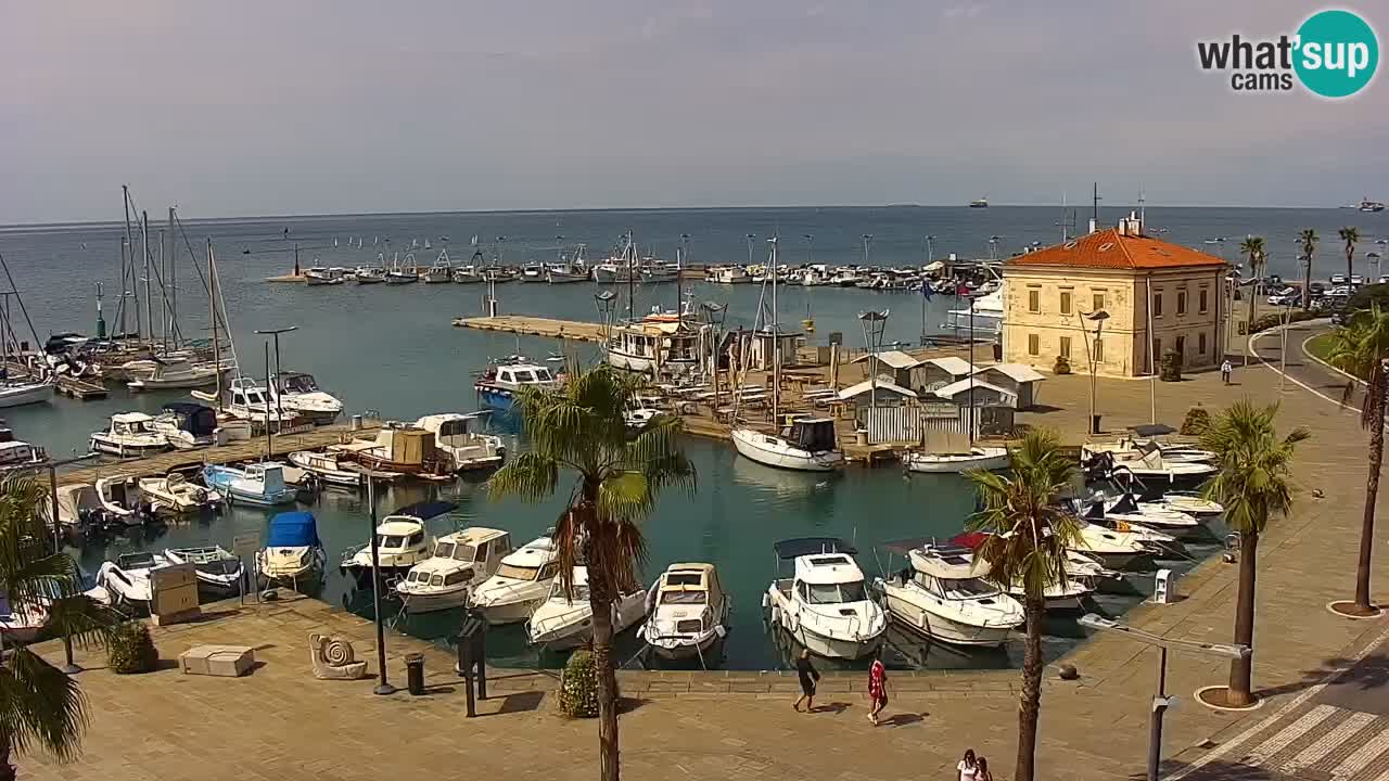 Camera en vivo Koper – puerto deportivo y paseo marítimo desde el Hotel Grand Koper