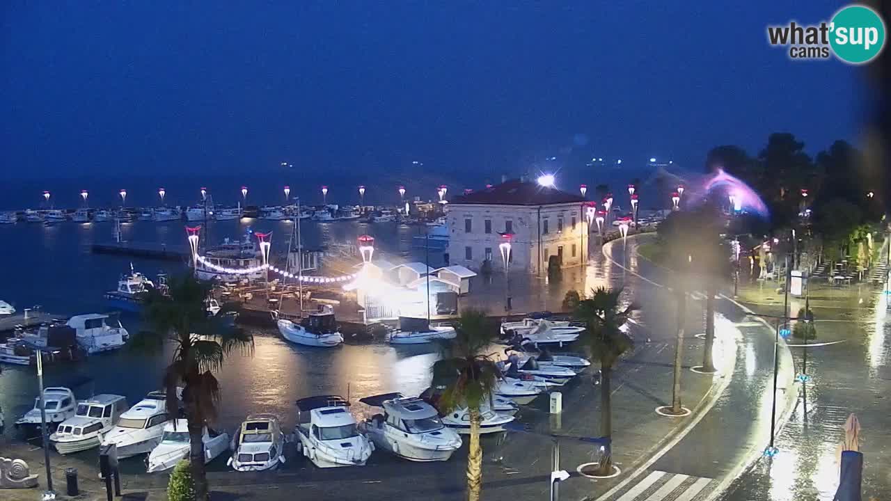 Webcam Koper – Panorama of the marina and promenade from the Grand Hotel Koper