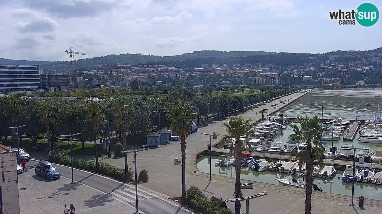Camera en vivo Koper – puerto deportivo y paseo marítimo desde el Hotel Grand Koper