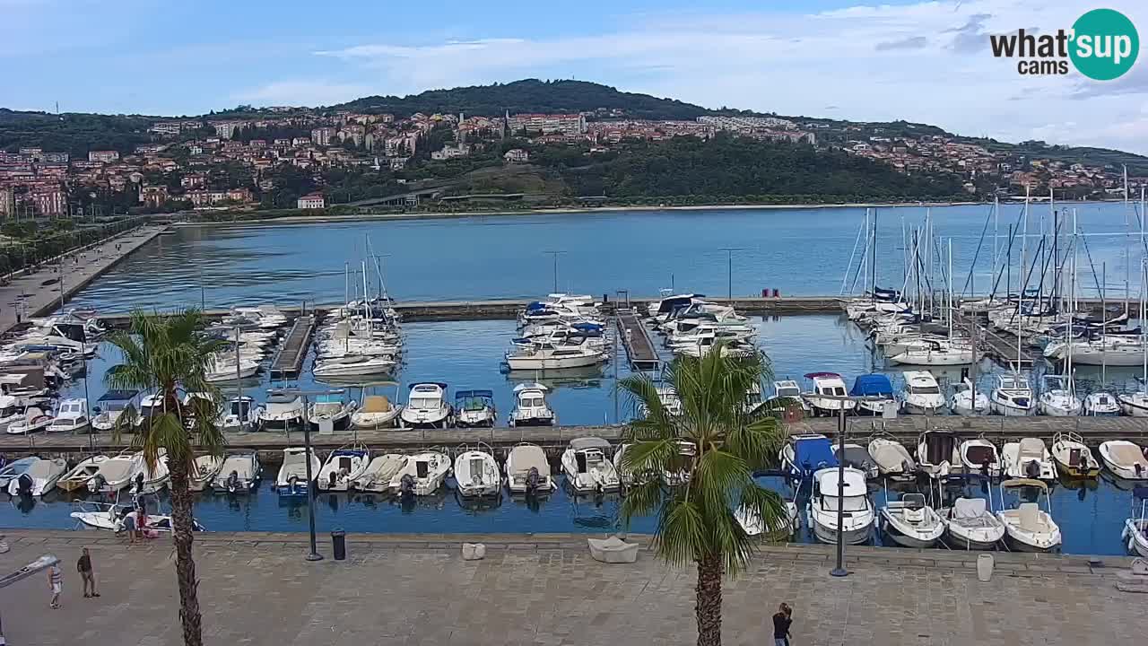Camera en vivo Koper – puerto deportivo y paseo marítimo desde el Hotel Grand Koper