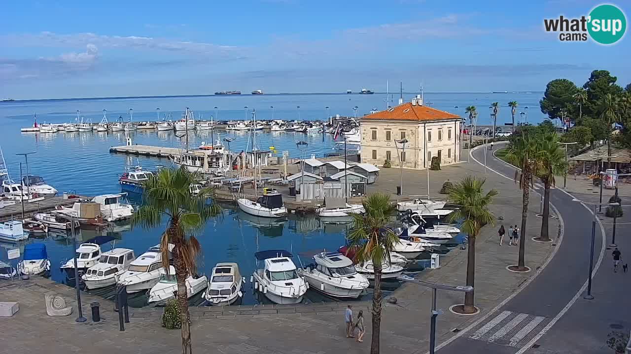 Spletna kamera Koper – Panorama na marino in promenado s Hotela Grand Koper