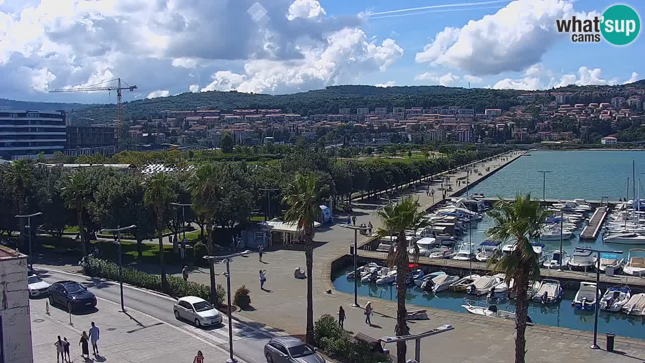 Spletna kamera Koper – Panorama na marino in promenado s Hotela Grand Koper