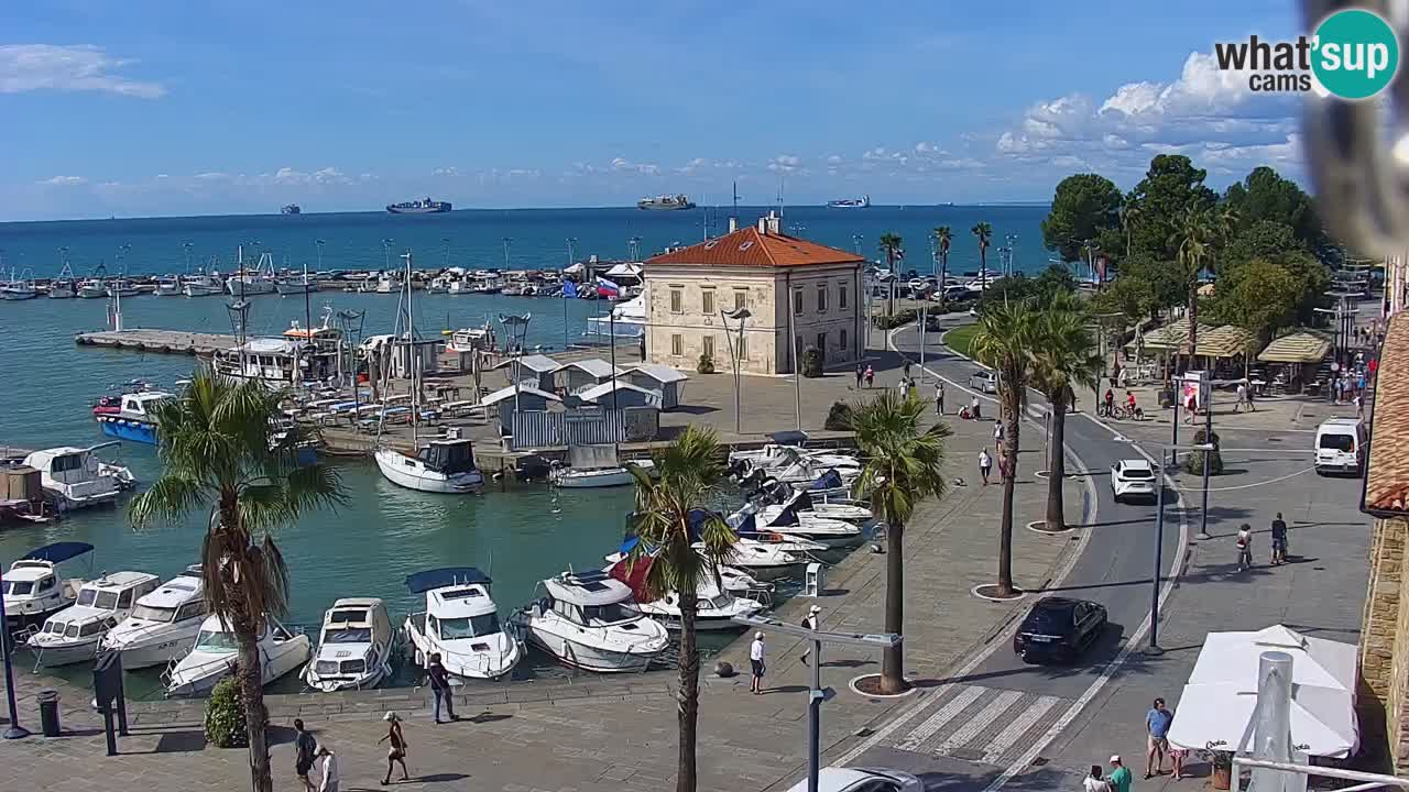 Webcam Capodistria – marina e lungo mare dall’Hotel Grand Koper