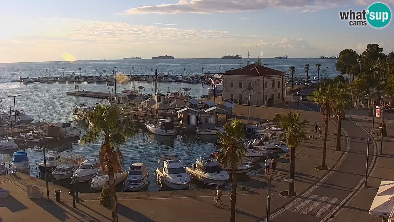 Spletna kamera Koper – Panorama na marino in promenado s Hotela Grand Koper