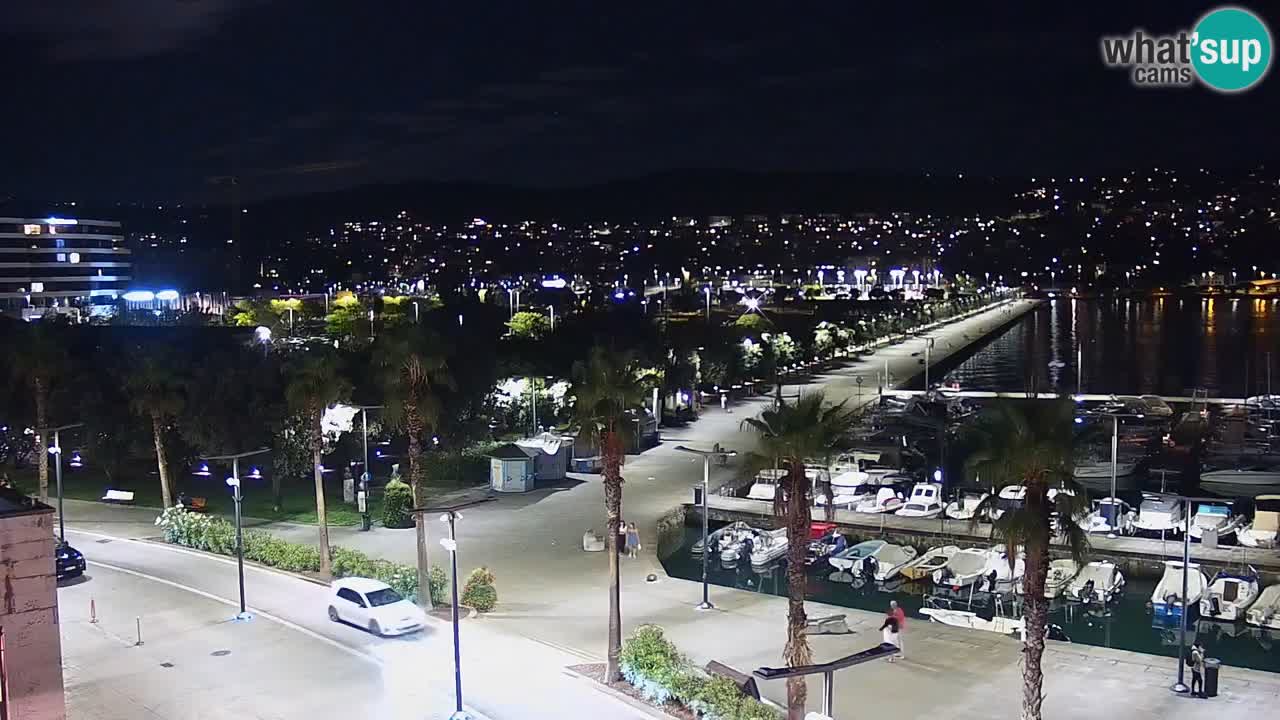 Webcam Koper – Panorama des Jachthafens und der Promenade vom Hotel Grand Koper