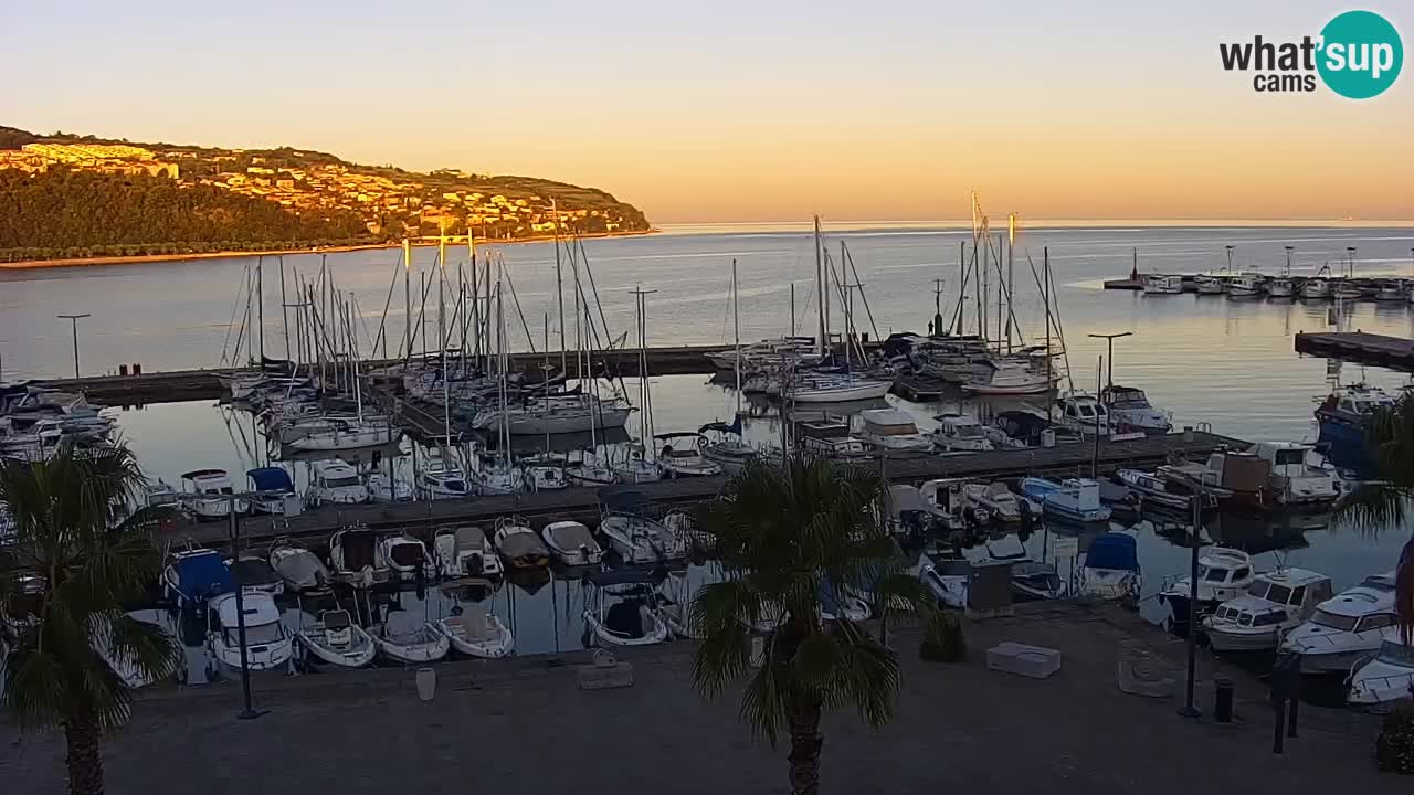 Camera en vivo Koper – puerto deportivo y paseo marítimo desde el Hotel Grand Koper