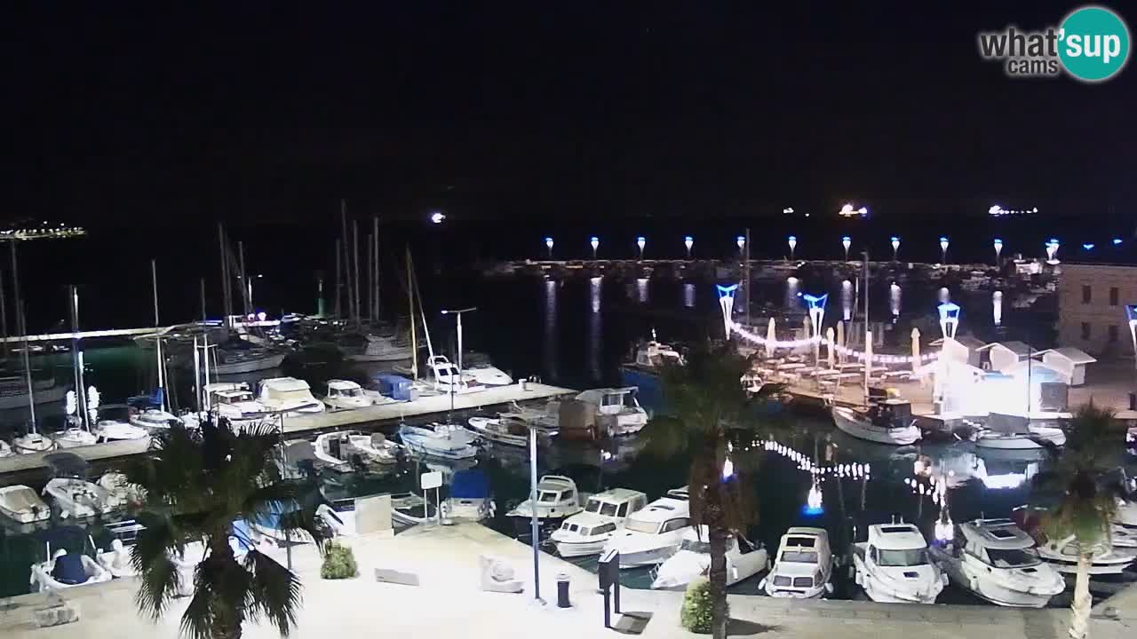 Webcam Koper – Panorama de la marina et de la promenade depuis le Grand Hotel Koper