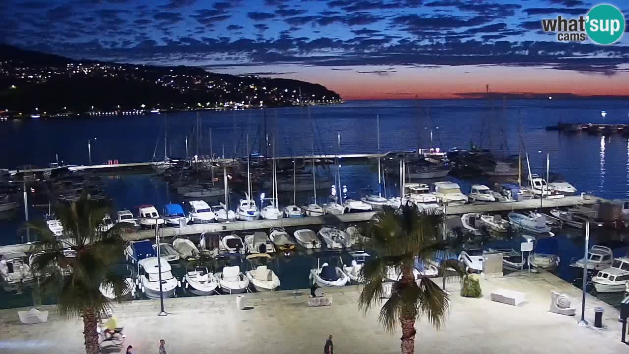 Camera en vivo Koper – puerto deportivo y paseo marítimo desde el Hotel Grand Koper