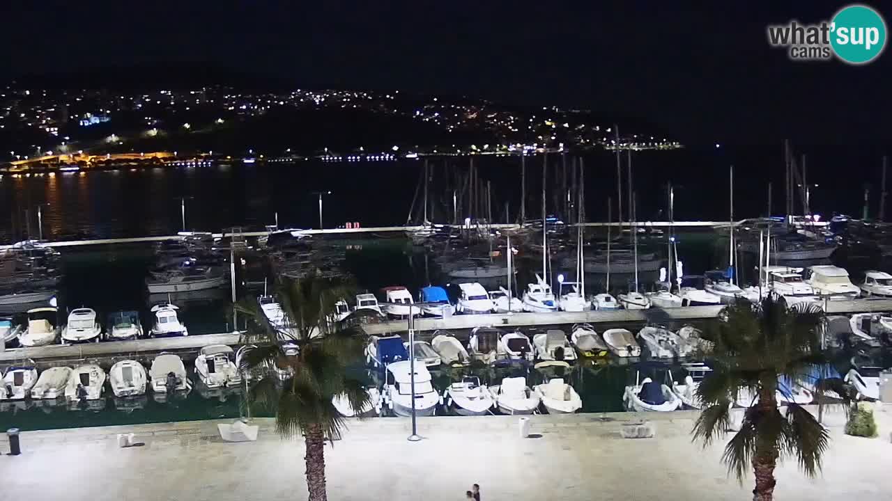 Webcam Koper – Panorama de la marina et de la promenade depuis le Grand Hotel Koper