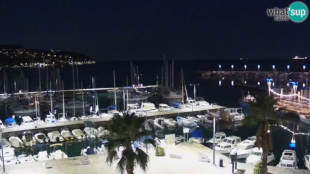 Webcam Koper – Panorama of the marina and promenade from the Grand Hotel Koper