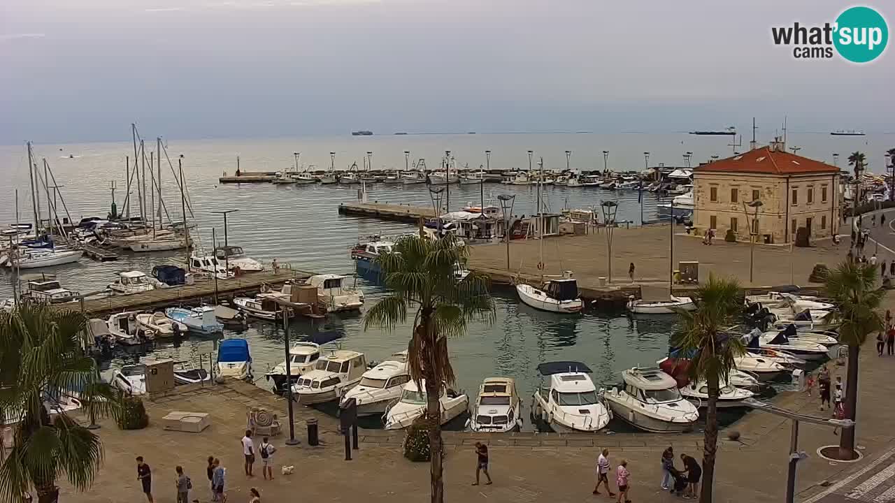 Camera en vivo Koper – puerto deportivo y paseo marítimo desde el Hotel Grand Koper
