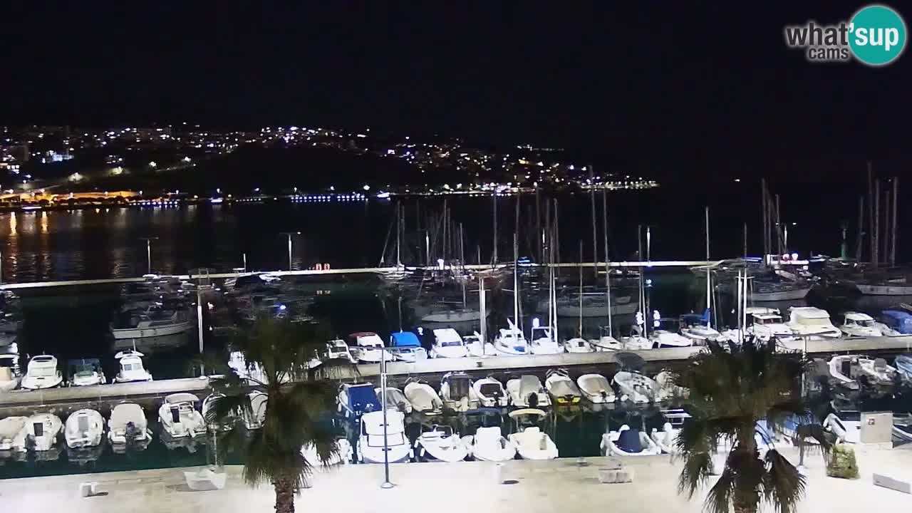 Camera en vivo Koper – puerto deportivo y paseo marítimo desde el Hotel Grand Koper