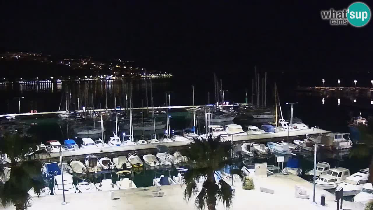 Webcam Koper – Panorama of the marina and promenade from the Grand Hotel Koper