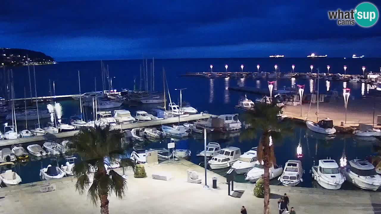 Camera en vivo Koper – puerto deportivo y paseo marítimo desde el Hotel Grand Koper