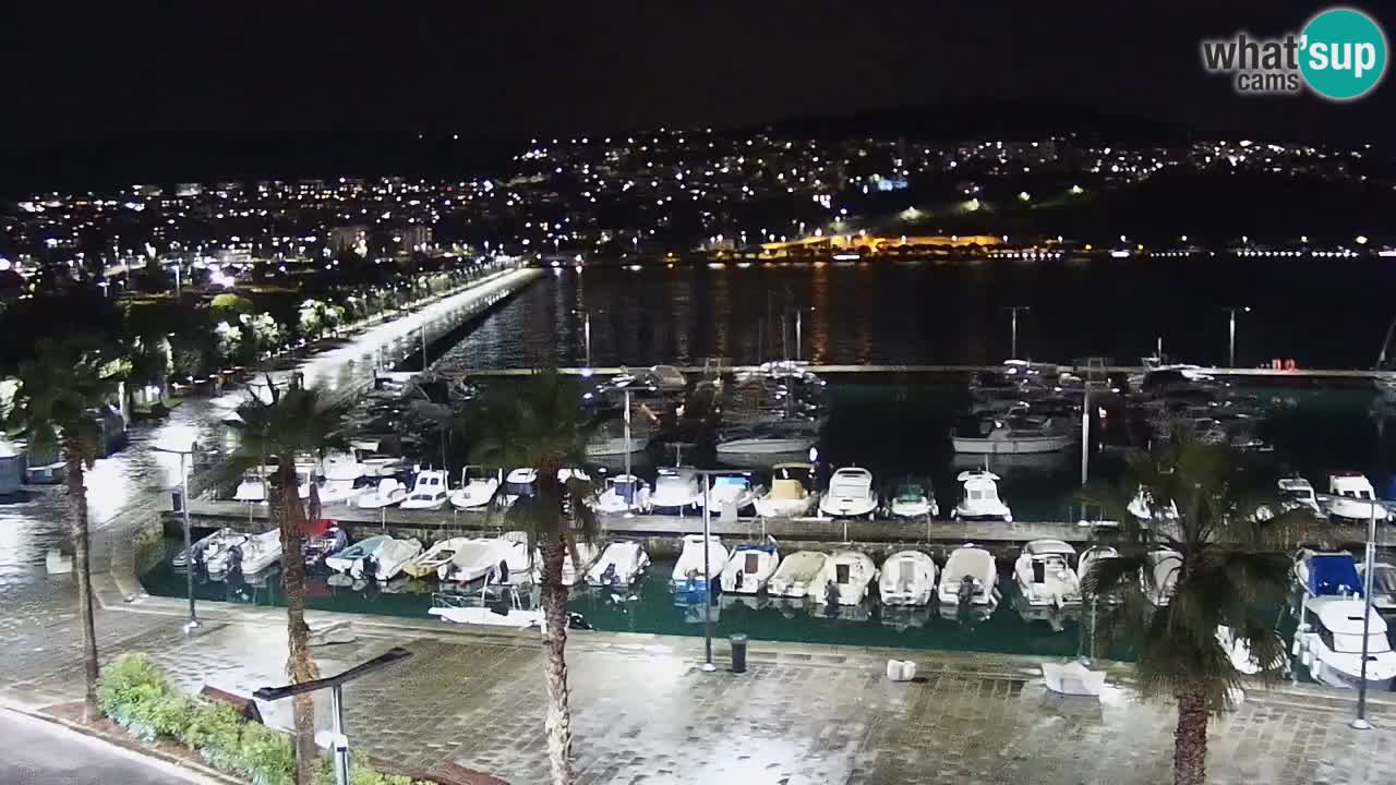 Webcam Koper – Panorama de la marina et de la promenade depuis le Grand Hotel Koper
