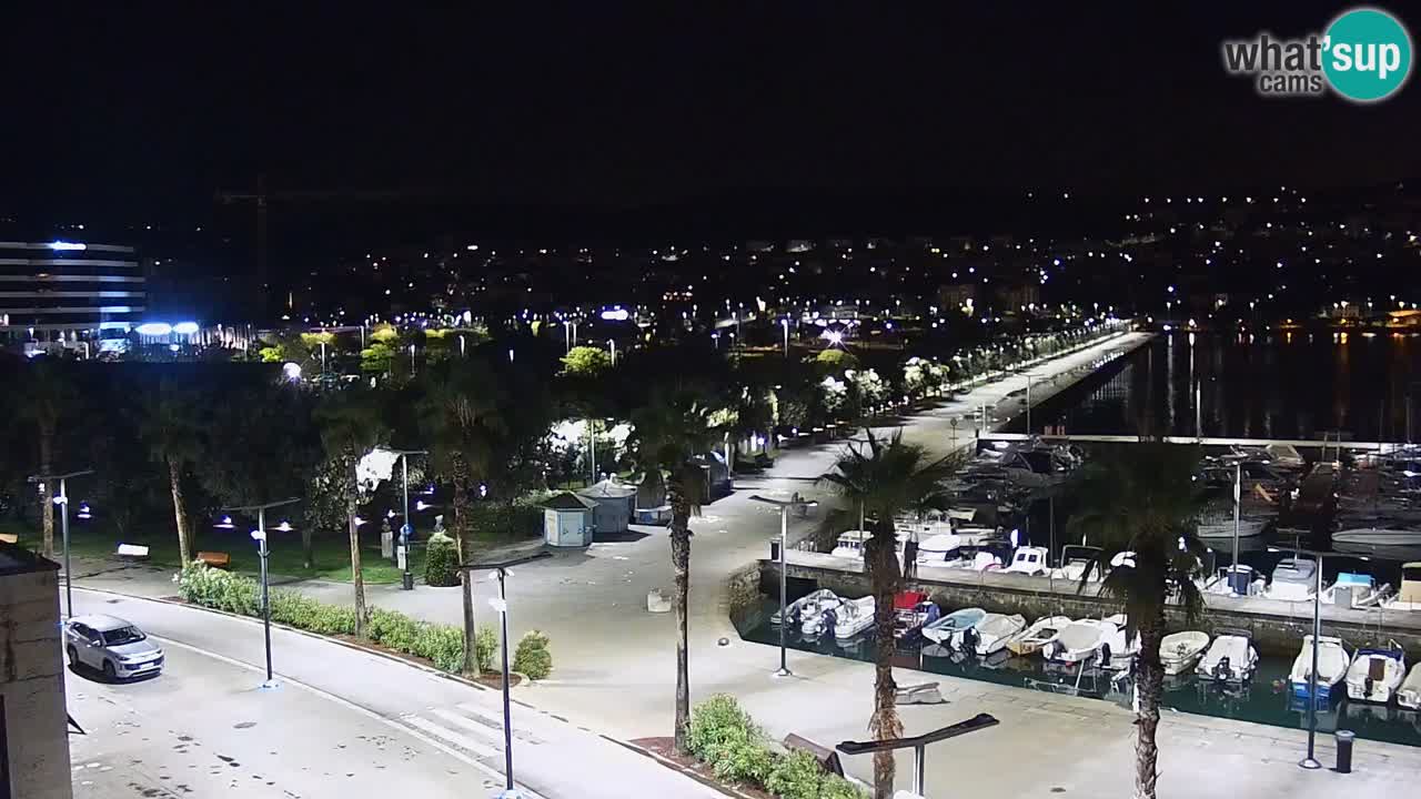 Webcam Koper – Panorama des Jachthafens und der Promenade vom Hotel Grand Koper