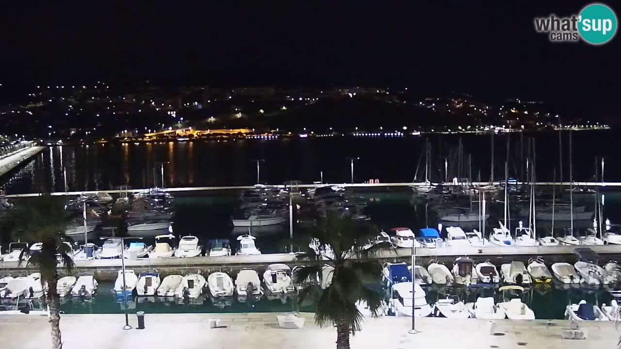 Webcam Koper – Panorama of the marina and promenade from the Grand Hotel Koper