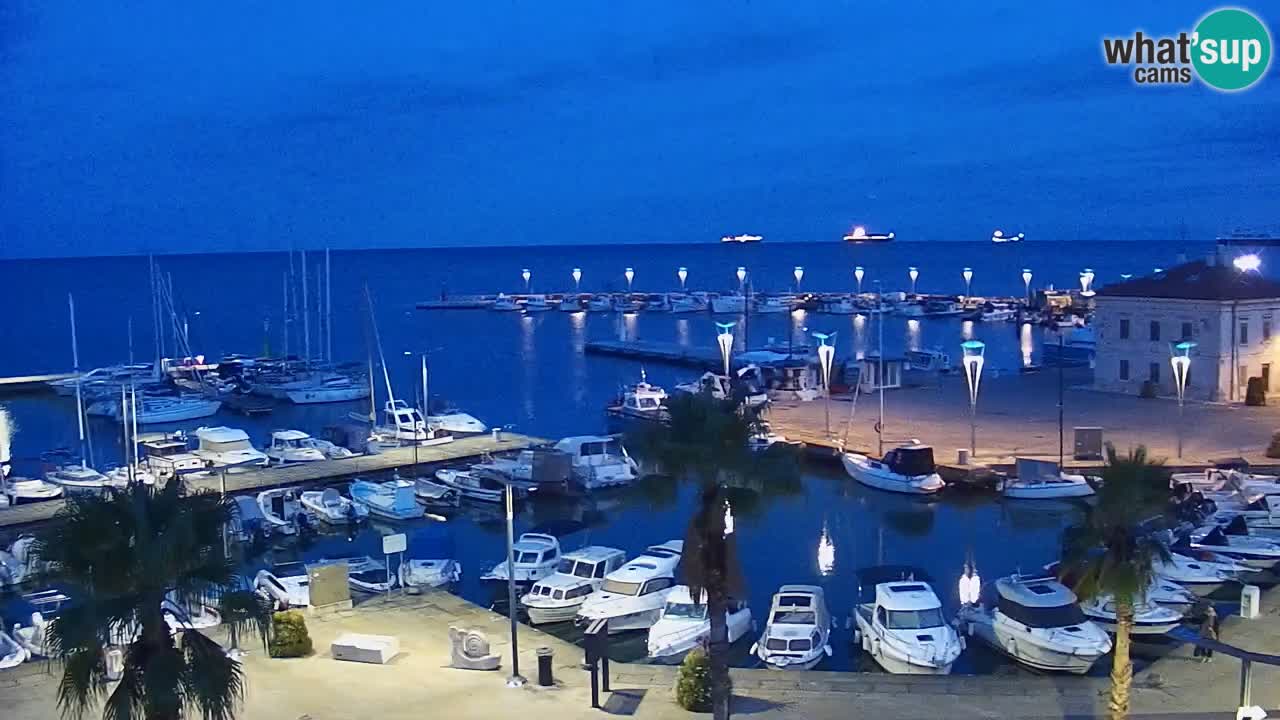 Spletna kamera Koper – Panorama na marino in promenado s Hotela Grand Koper
