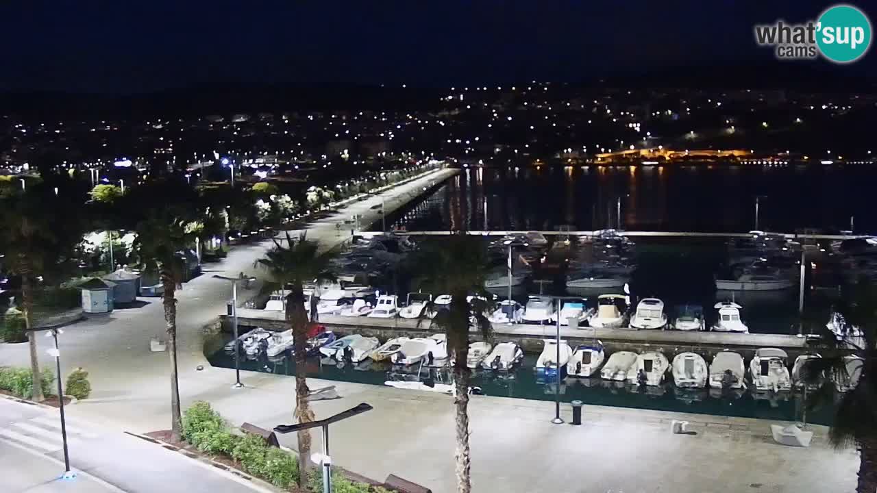Webcam Koper – Panorama of the marina and promenade from the Grand Hotel Koper