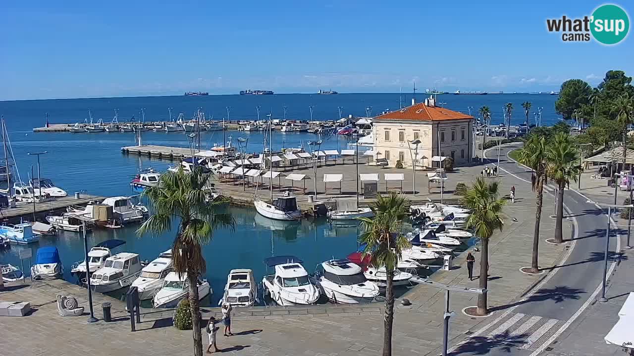 Webcam Capodistria – marina e lungo mare dall’Hotel Grand Koper
