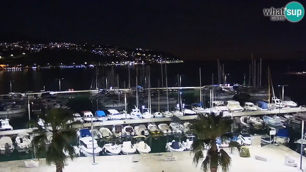 Webcam Koper – Panorama of the marina and promenade from the Grand Hotel Koper