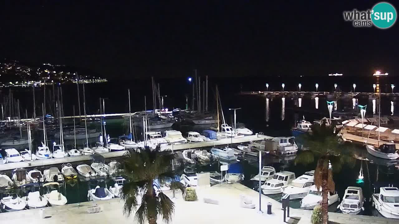 Webcam Koper – Panorama of the marina and promenade from the Grand Hotel Koper