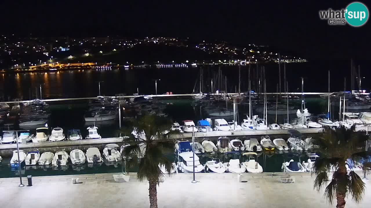 Webcam Koper – Panorama de la marina et de la promenade depuis le Grand Hotel Koper
