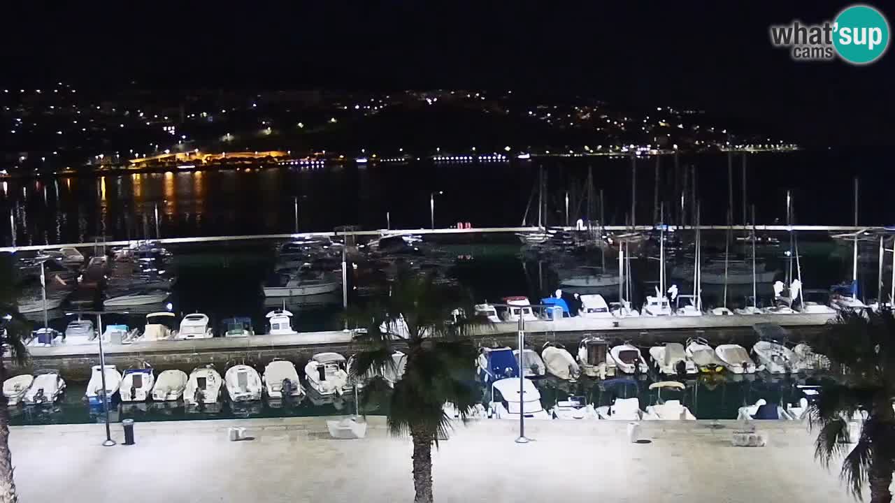 Webcam Koper – Panorama de la marina et de la promenade depuis le Grand Hotel Koper