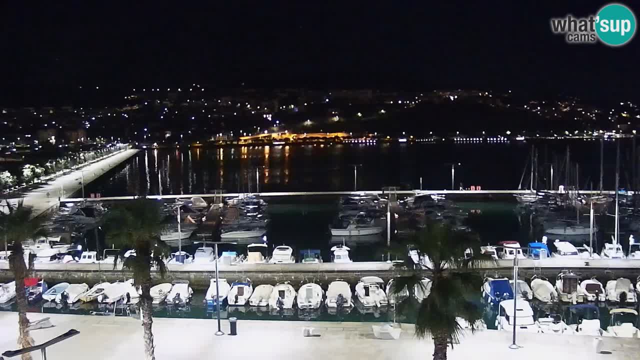 Camera en vivo Koper – puerto deportivo y paseo marítimo desde el Hotel Grand Koper
