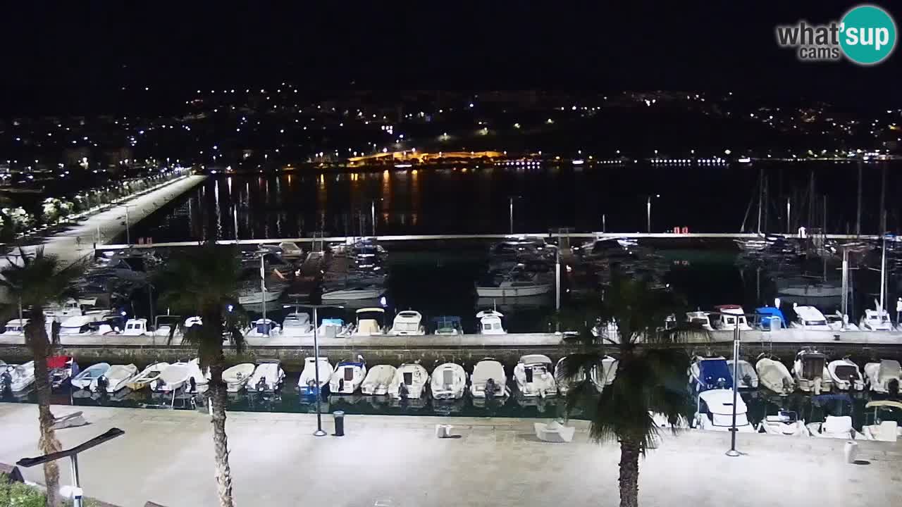 Webcam Koper – Panorama of the marina and promenade from the Grand Hotel Koper