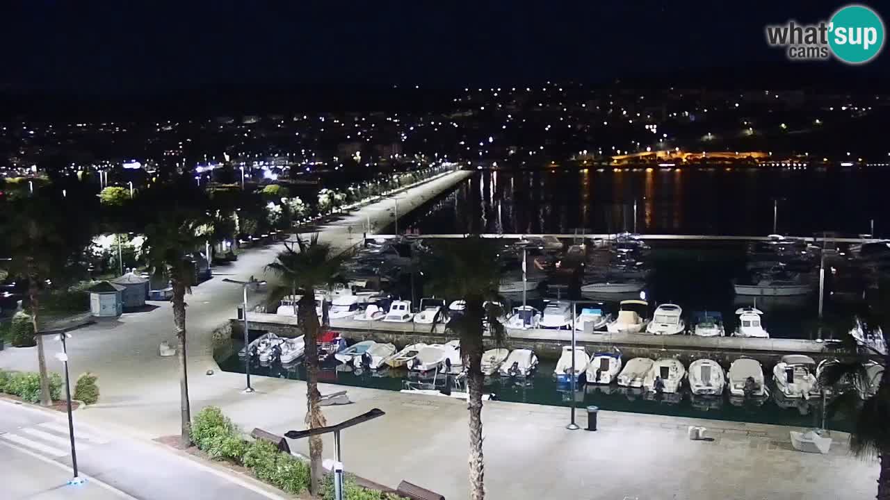 Webcam Koper – Panorama of the marina and promenade from the Grand Hotel Koper