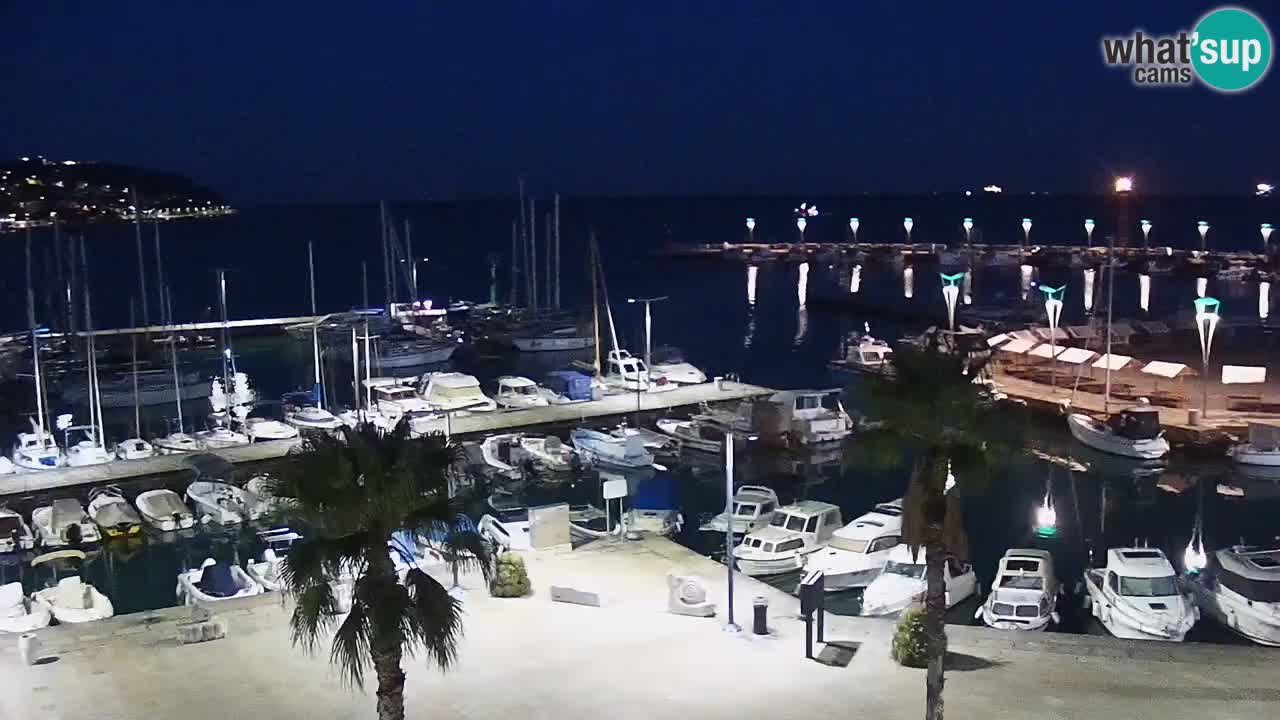 Webcam Koper – Panorama of the marina and promenade from the Grand Hotel Koper