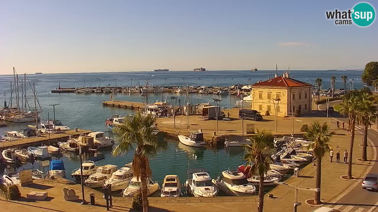 Spletna kamera Koper – Panorama na marino in promenado s Hotela Grand Koper