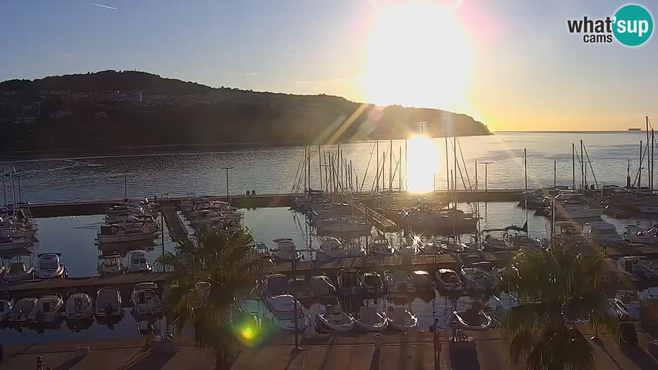 Spletna kamera Koper – Panorama na marino in promenado s Hotela Grand Koper