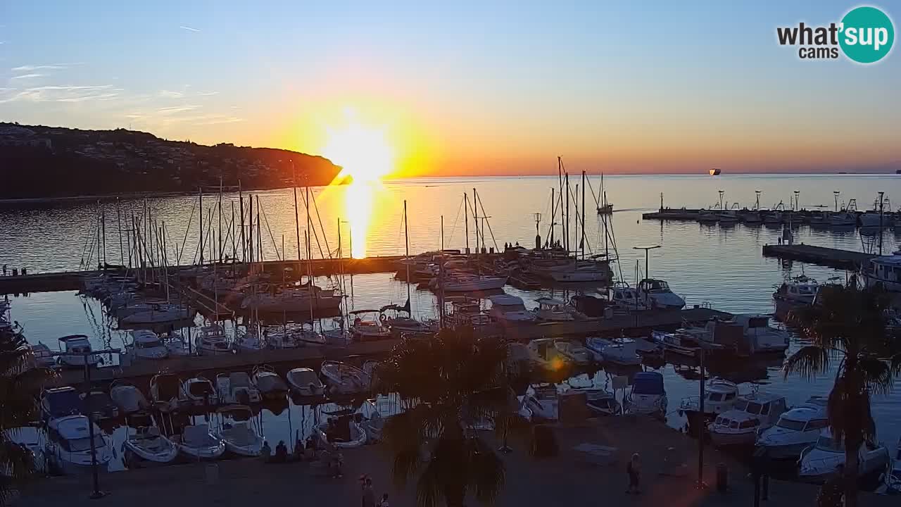 Camera en vivo Koper – puerto deportivo y paseo marítimo desde el Hotel Grand Koper