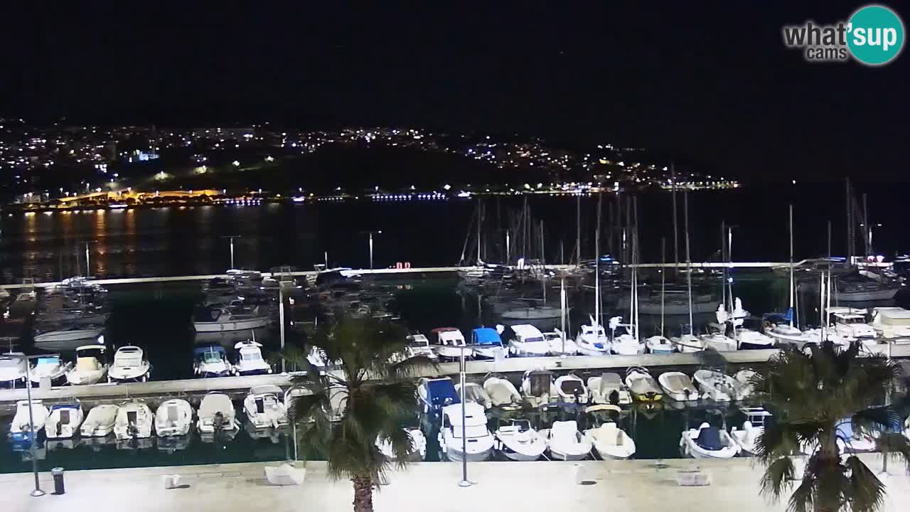 Webcam Koper – Panorama de la marina et de la promenade depuis le Grand Hotel Koper
